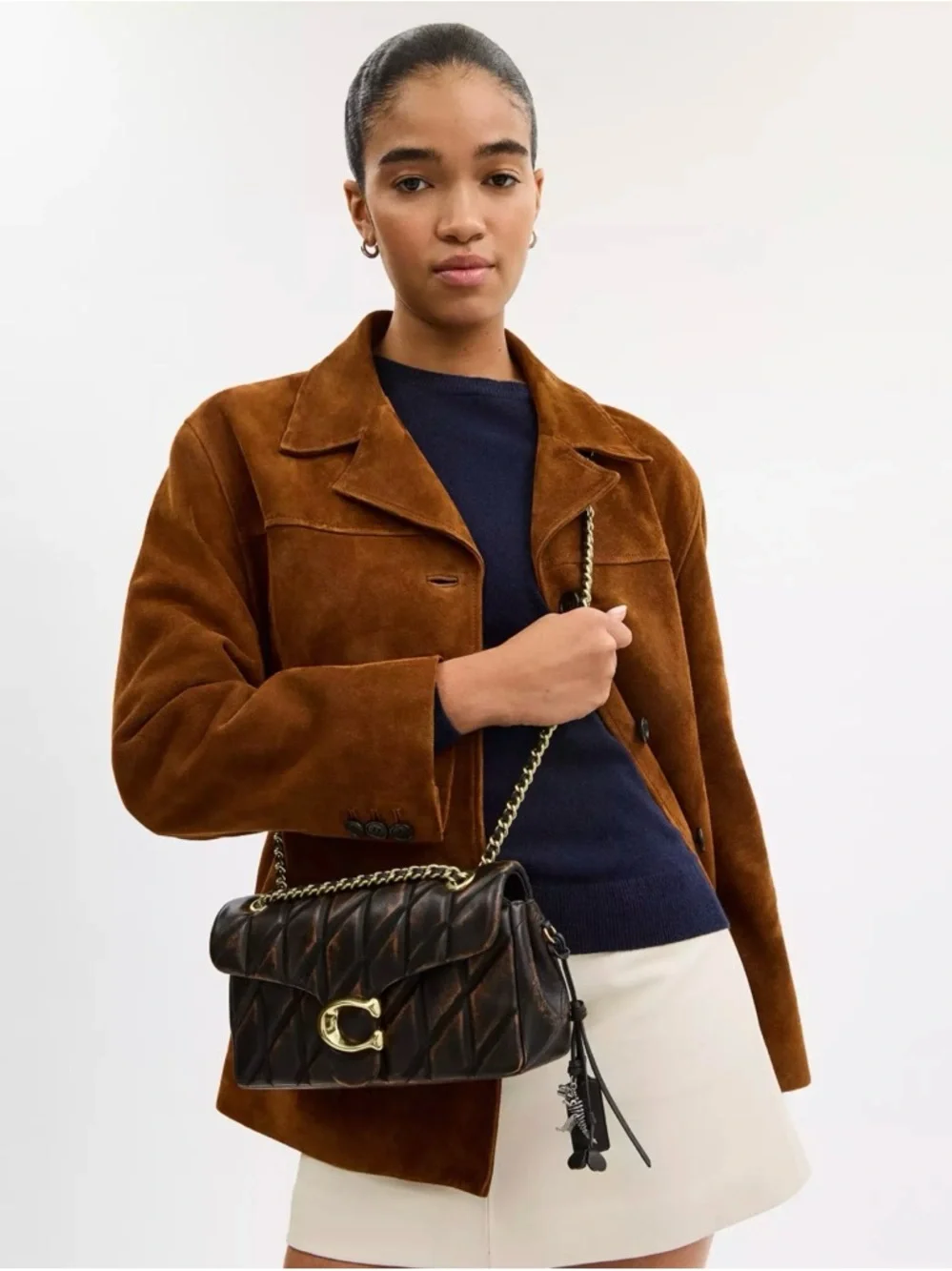 Tabby Shoulder Bag 26 In Loved Leather With Quilting - Picture 7 of 10